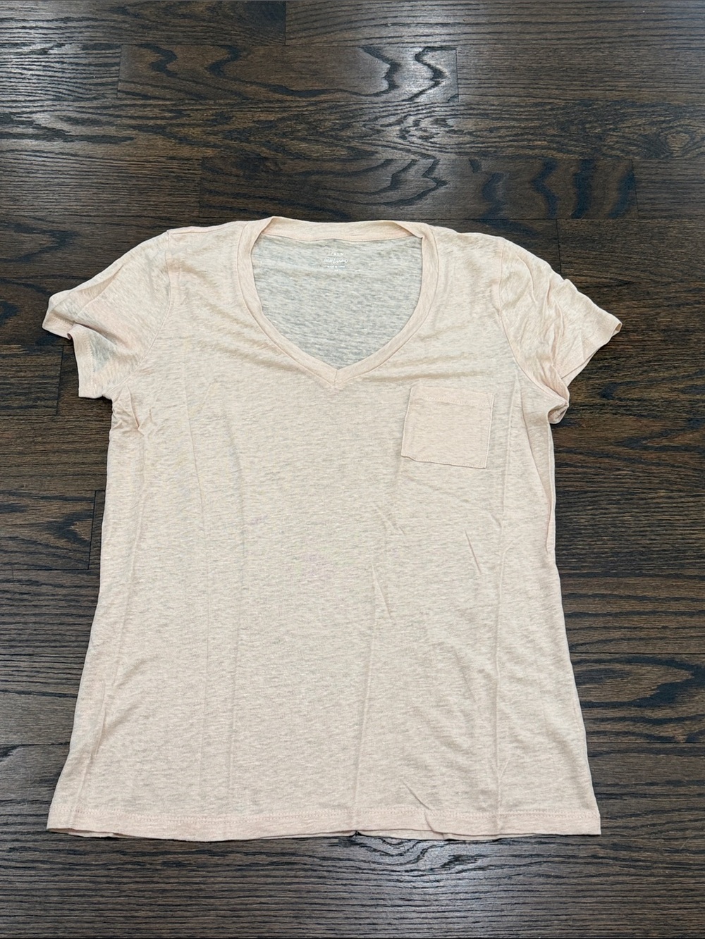 J Crew 100% Linen V Neck Short with Pocket